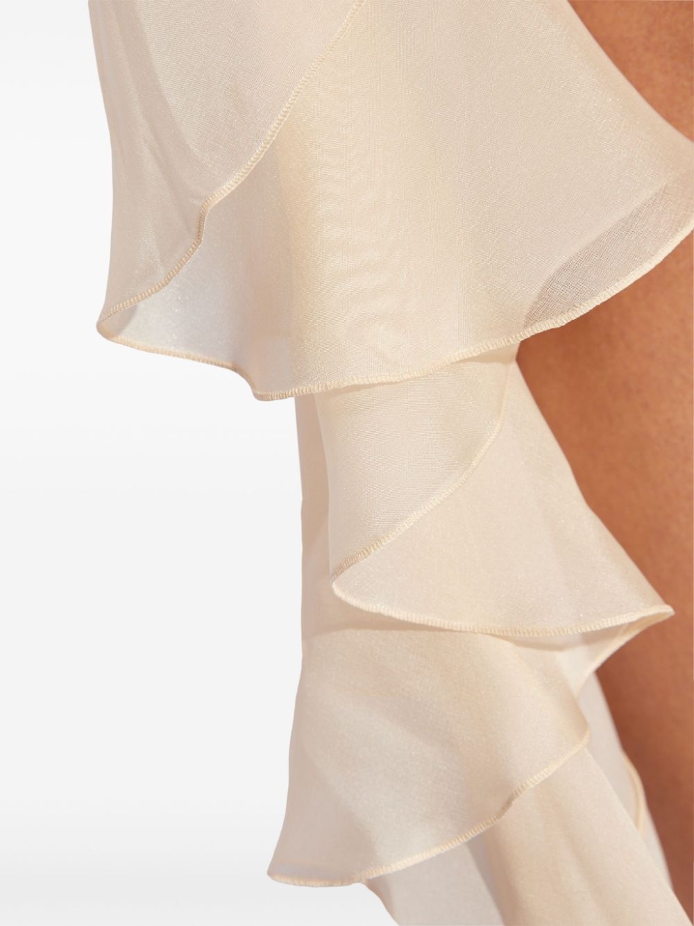 ruffled silk mini skirt - 5