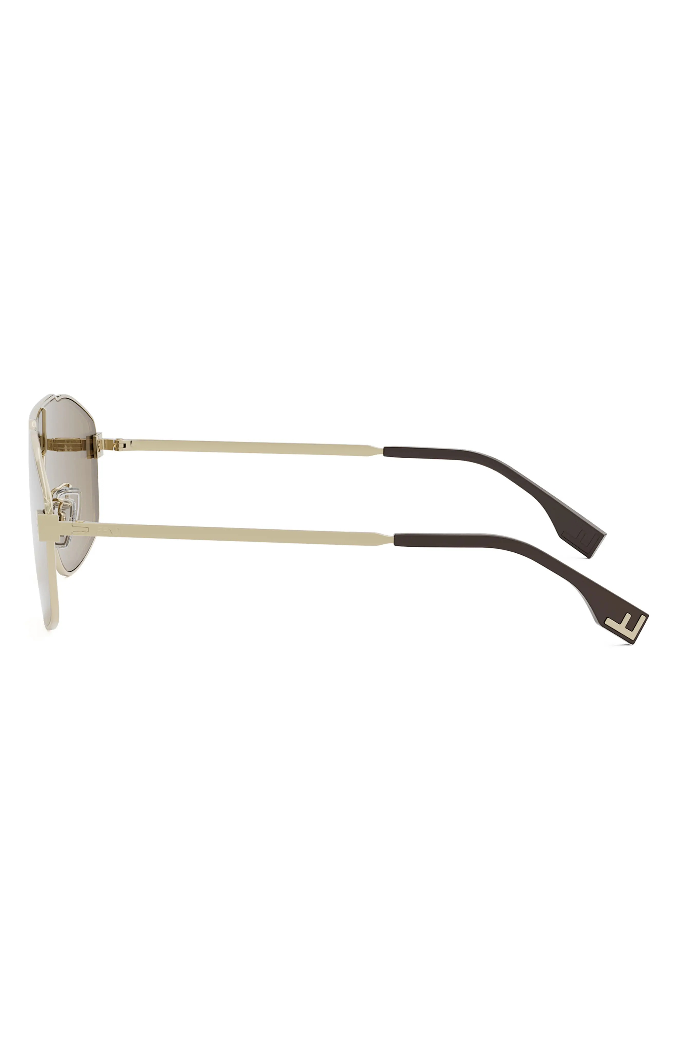 'Fendi Sky Mask Sunglasses in Gold /Brown - 8