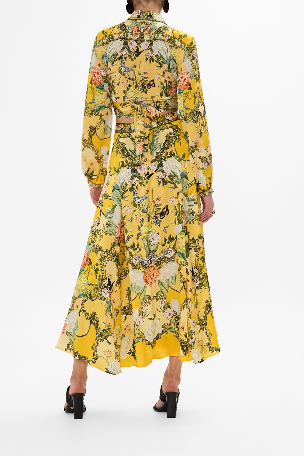 PANELLED FLARED LONG SKIRT - 3