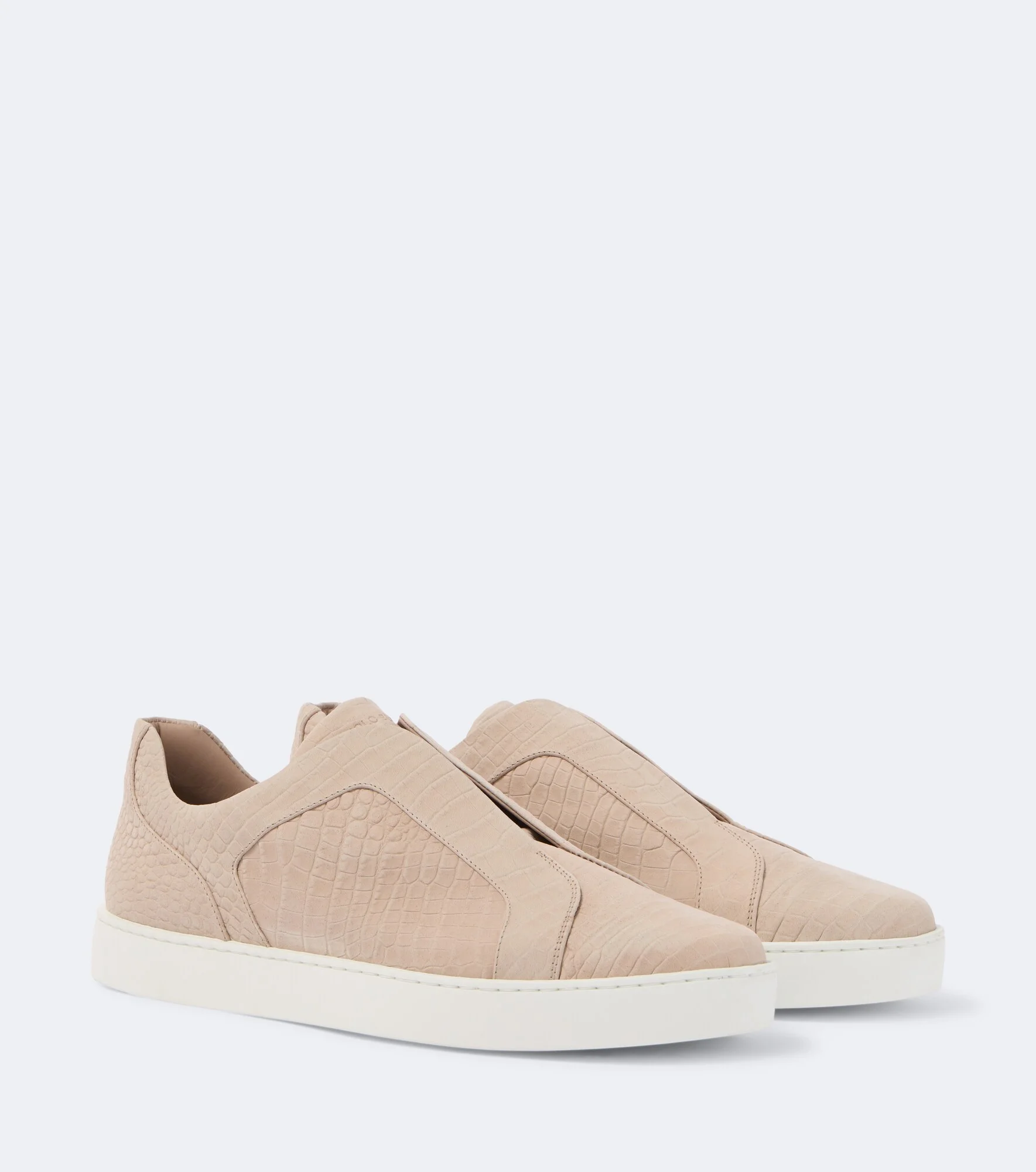 Agilio croc-effect leather slip-on sneakers - 1