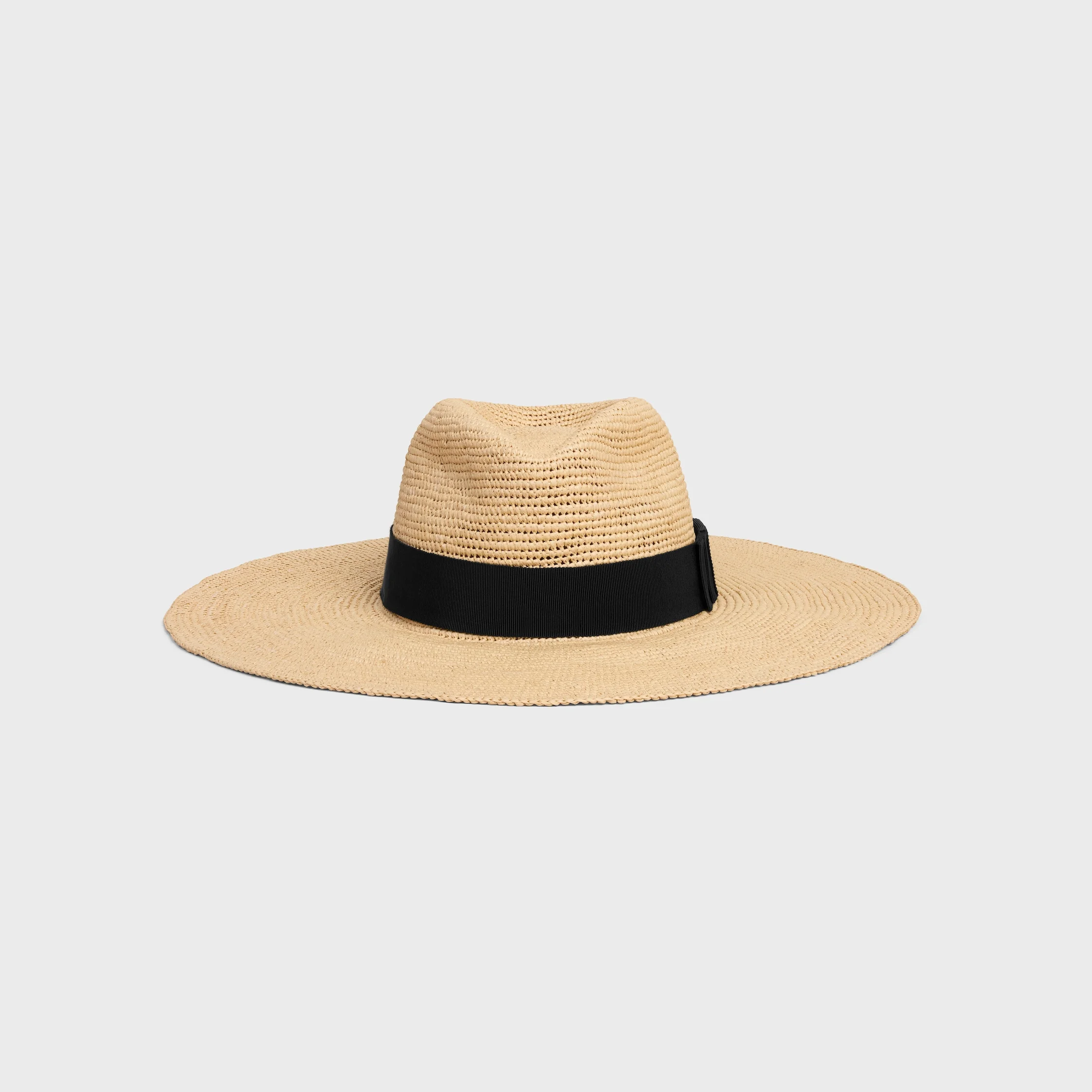 triomphe wide-brimmed hat in raffia - 1