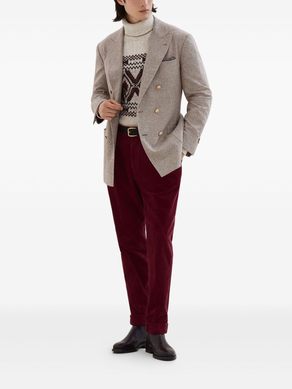 jacquard turtleneck sweater - 2