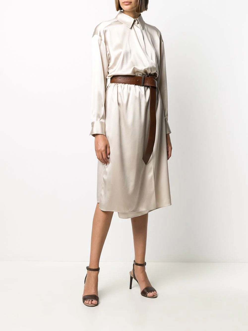 belted shirt dress - 3