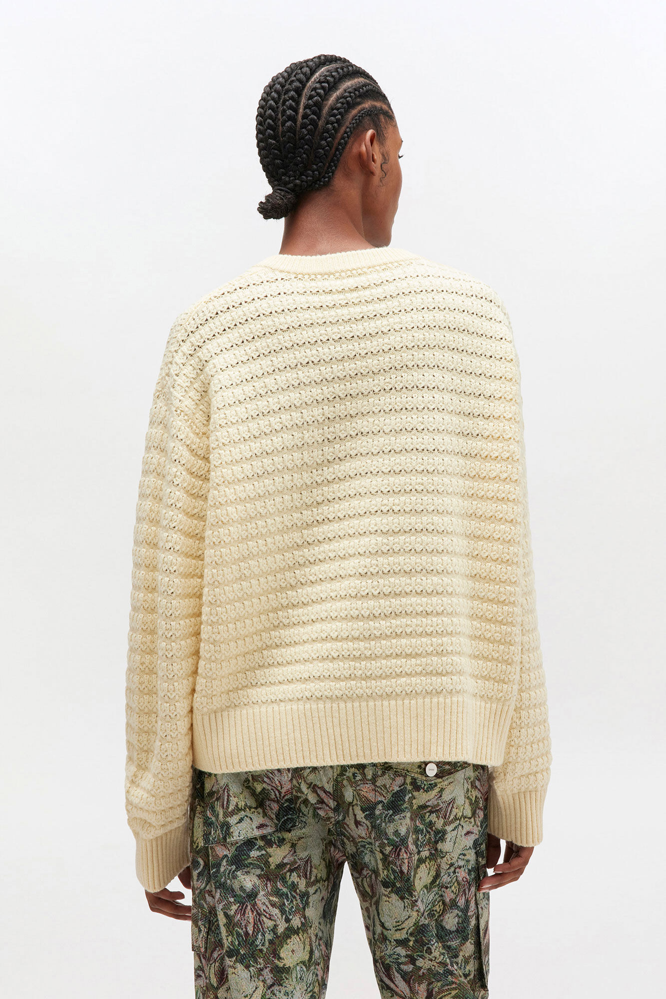 CREAM WOOL SWEATER - 4