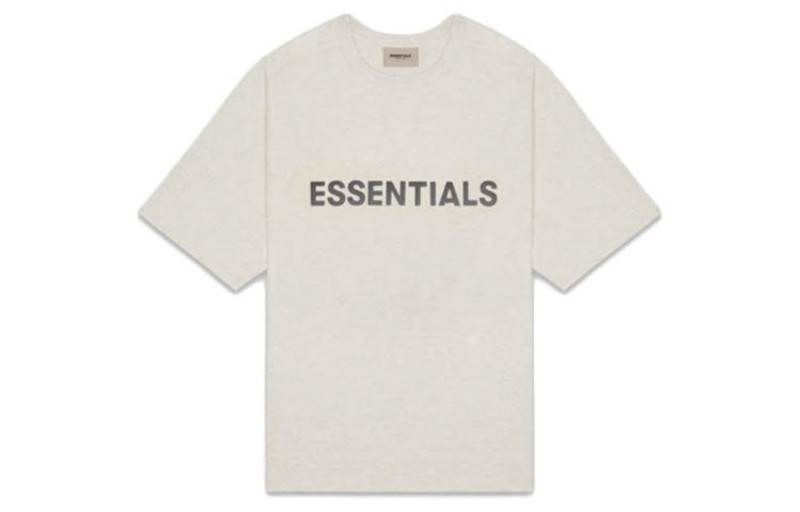 ESSENTIALS Fear of God Essentials SS20 3D Silicon Applique Boxy T-Shirt Oatmeal FOG-SS20-288 outlook