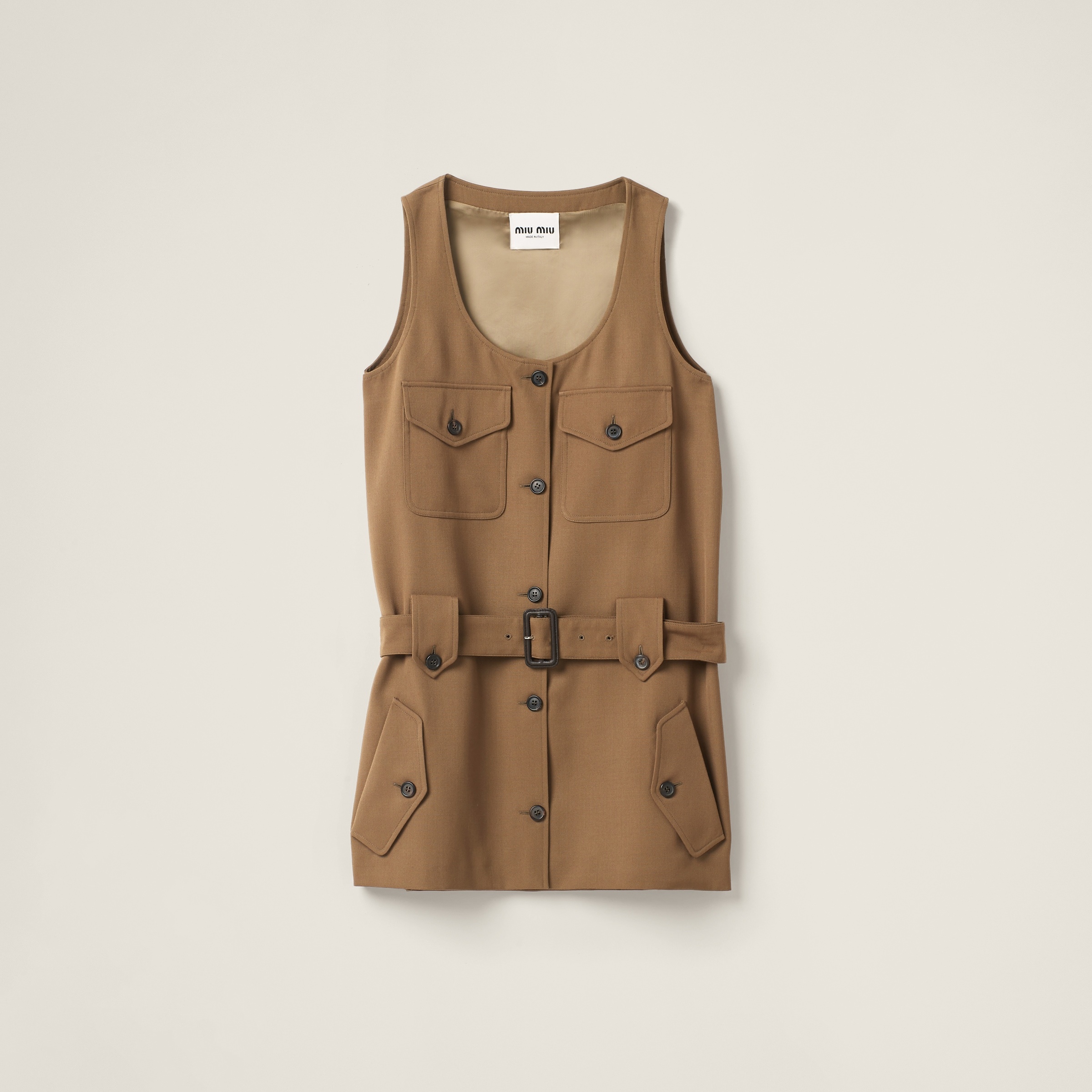 Gabardine mini-dress - 1