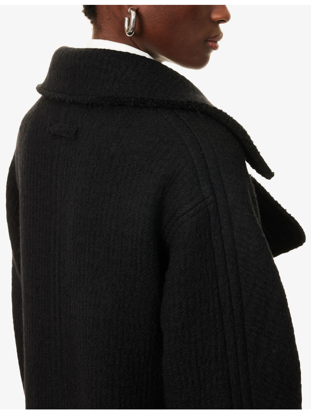 Belted Notch-Lapels Stretch-Wool Coat - 6
