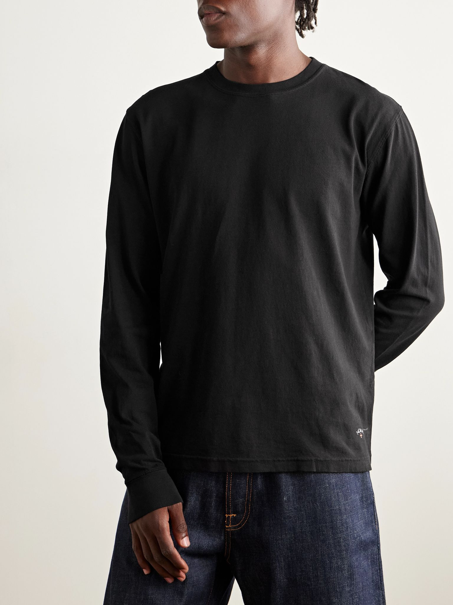 Logo-Print Recycled Cotton-Jersey T-Shirt Black - 3