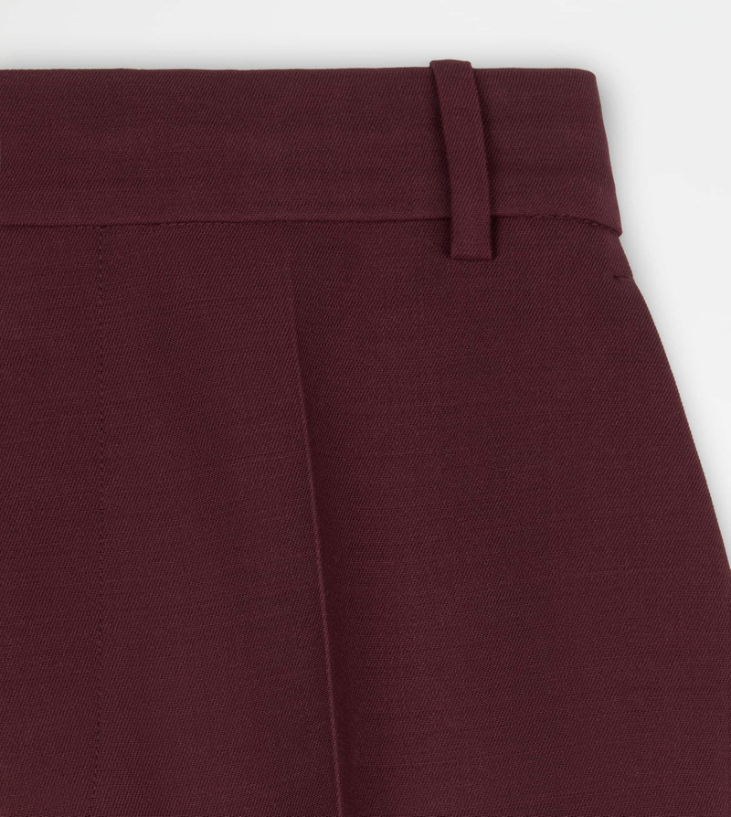 PANTS IN WOOL - BURGUNDY 7