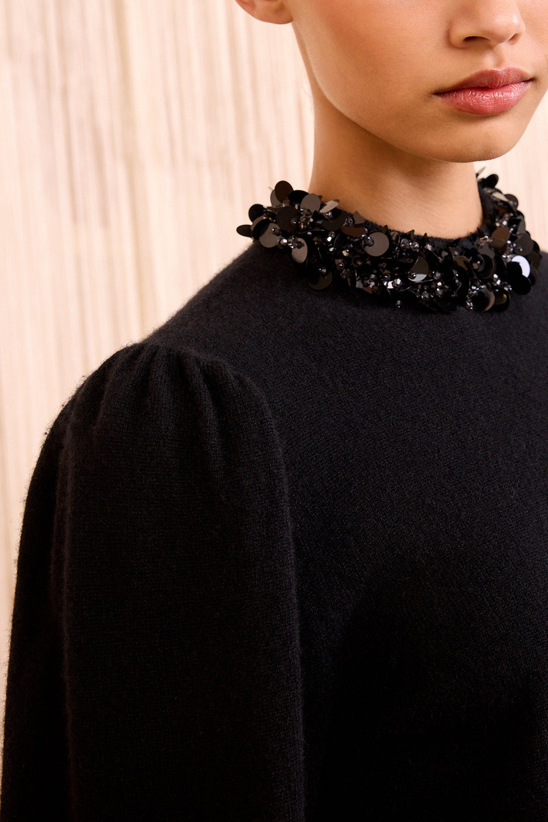 ULLA JOHNSON Kalani Embroidered Cashmere Long Sleeve outlook