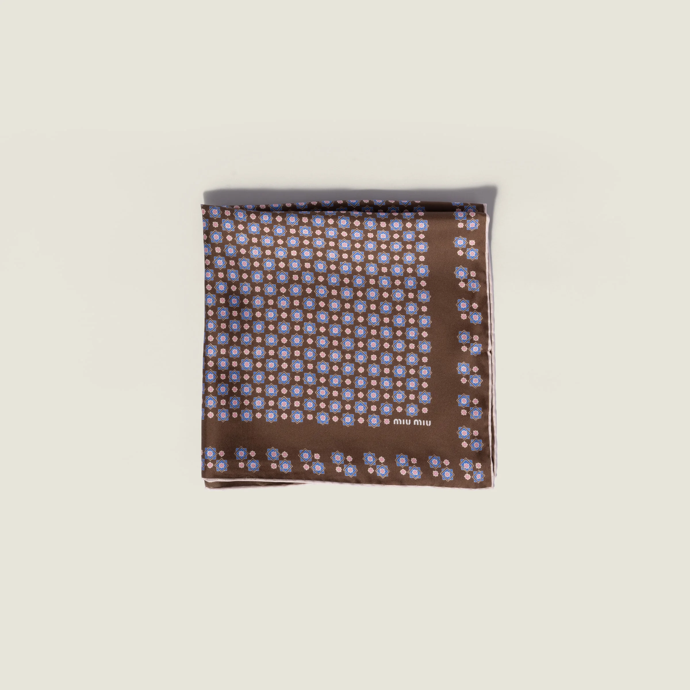 Printed twill scarf - 1