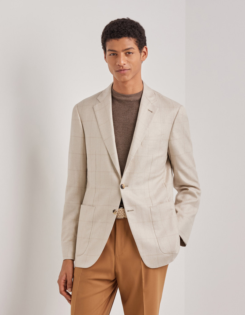 NAVY BLUE TRICOT-EFFECT COTTON JERSEY JACKET 148
