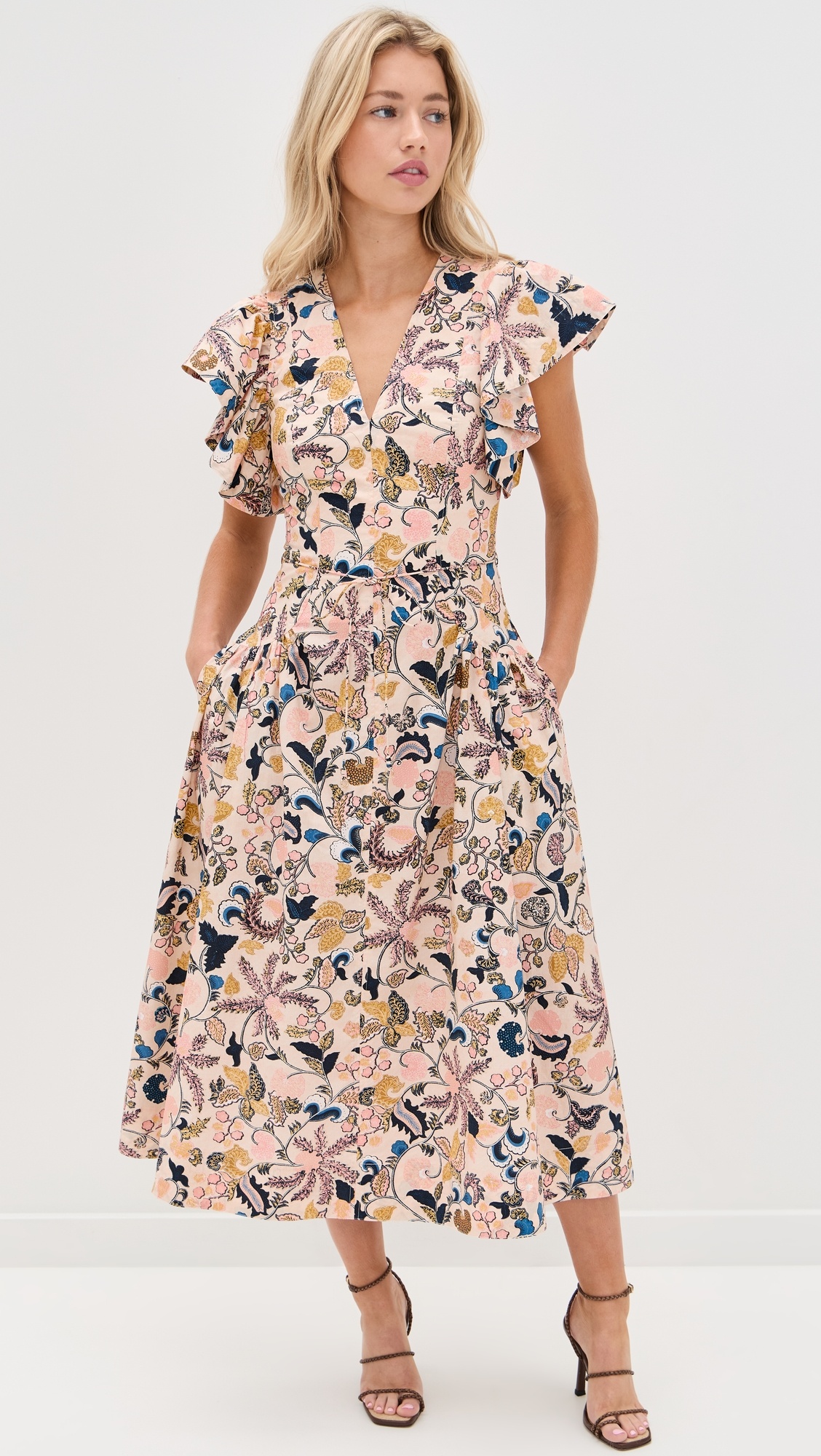 Darya Drop Waist Midi Dress - 6