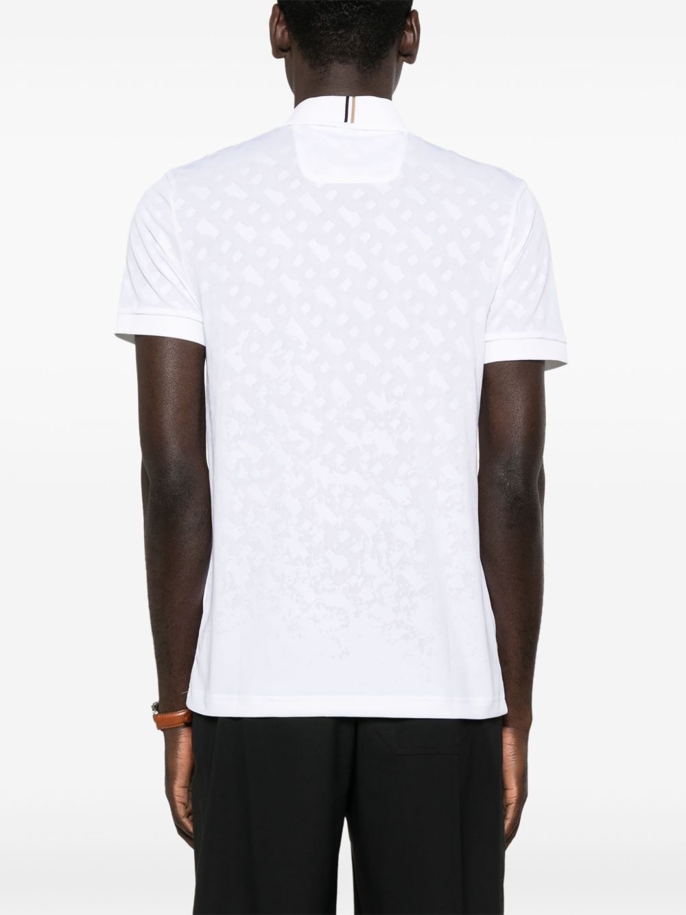 monogram-jacquard polo shirt - 3