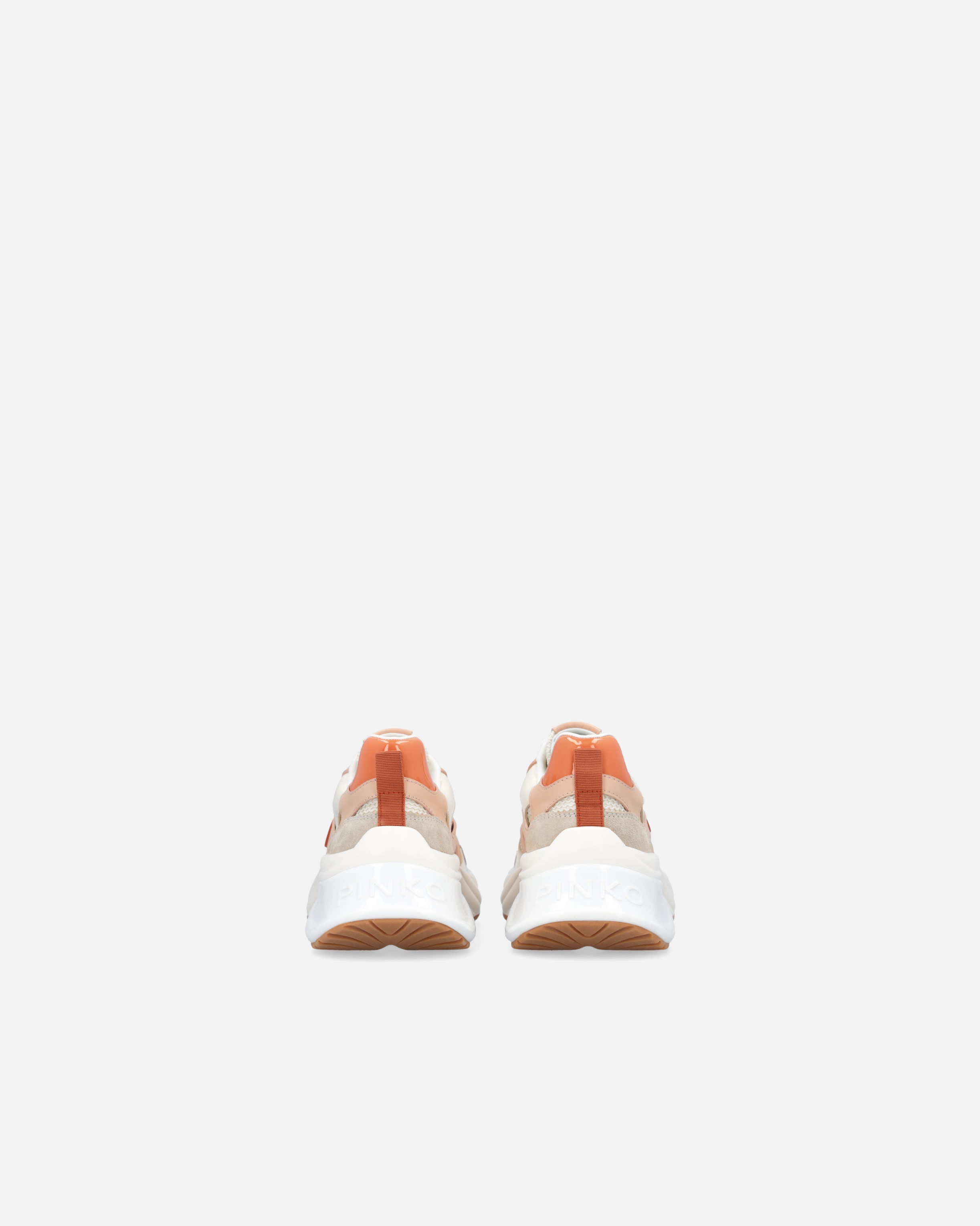 NEUTRAL-COLOURED ARIEL SNEAKERS WITH PATENT DETAILS - 8