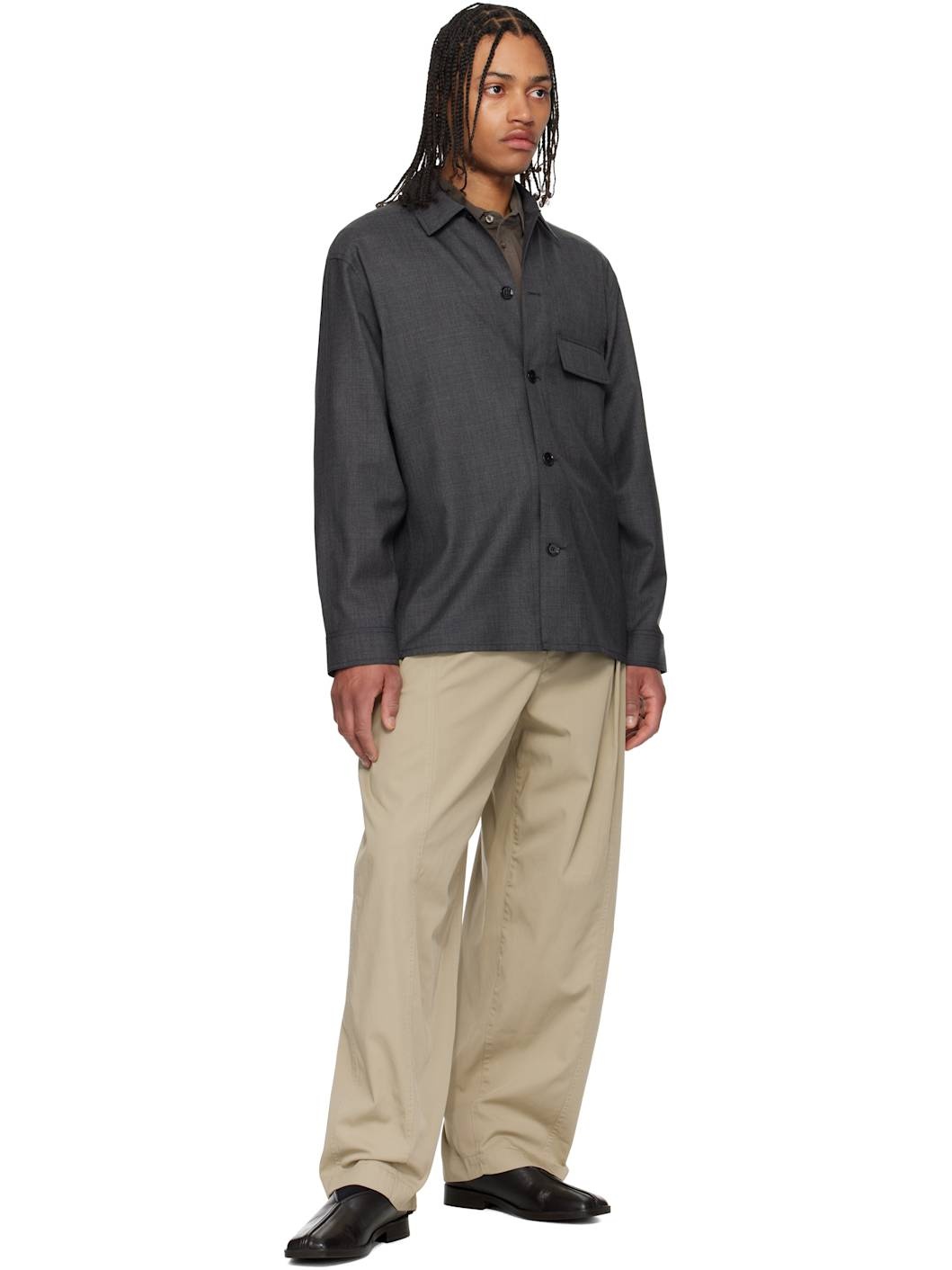 Gray Light Tailored Overshirt - 4