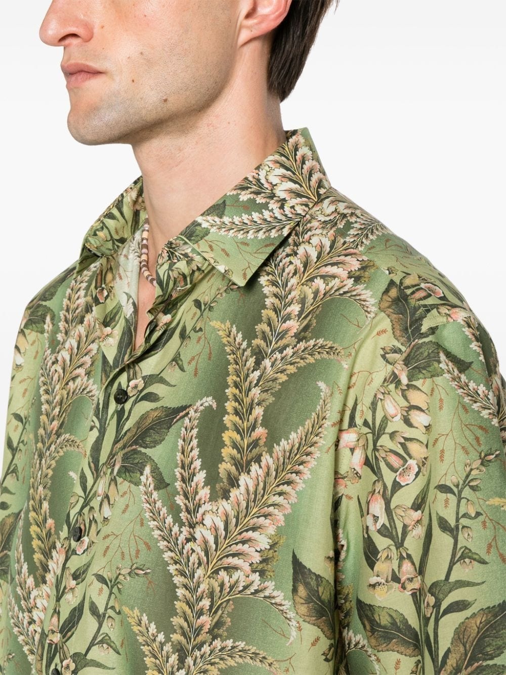 floral-print cotton shirt - 5