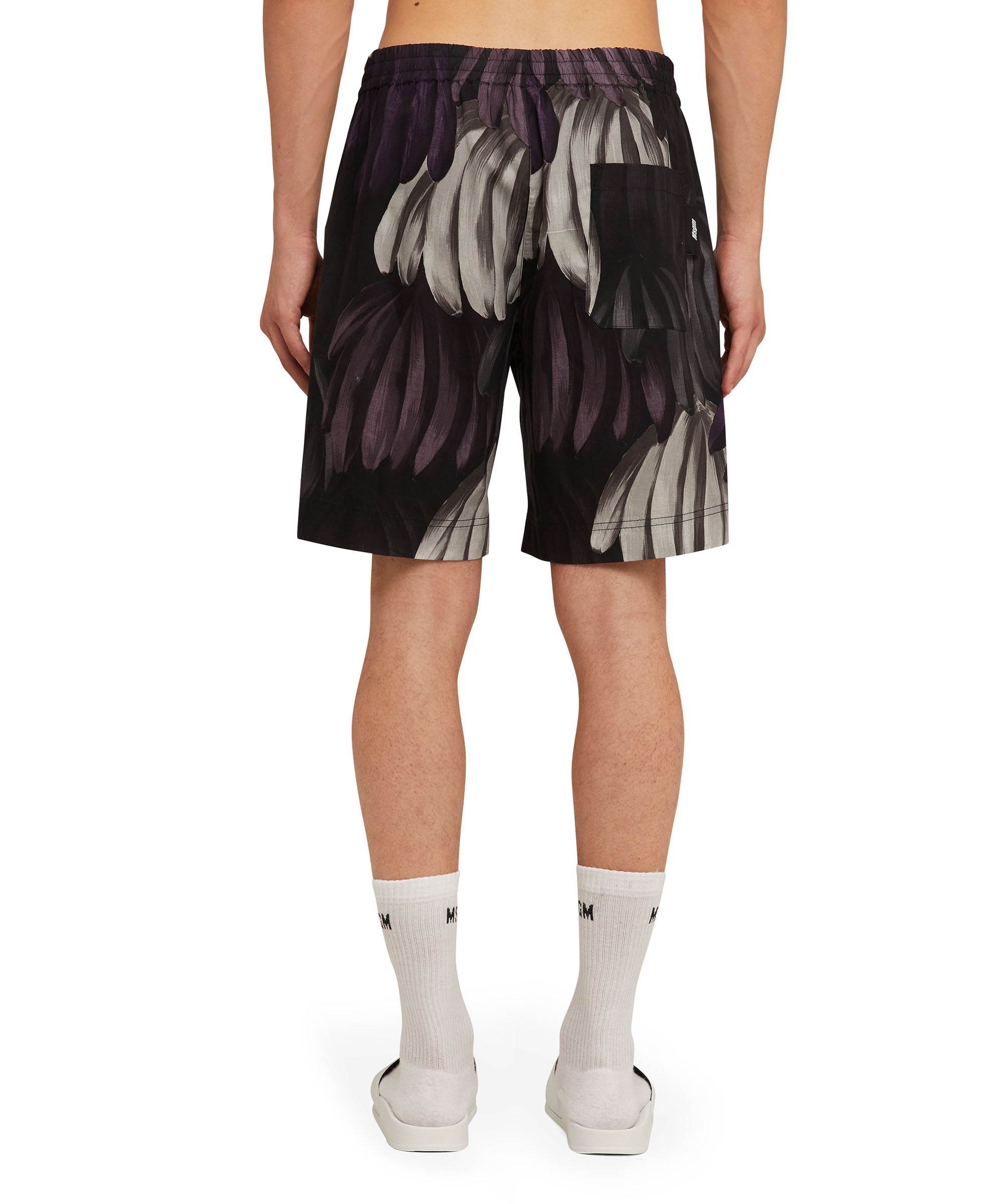 Poplin cotton Bermuda shorts with "Bananas" print - 3