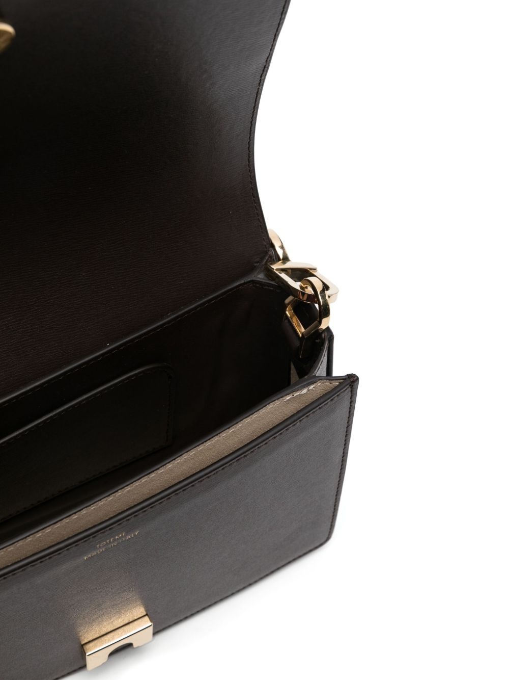 Mini T-Flap Bag - TOTEME - Leather - Brown - 5