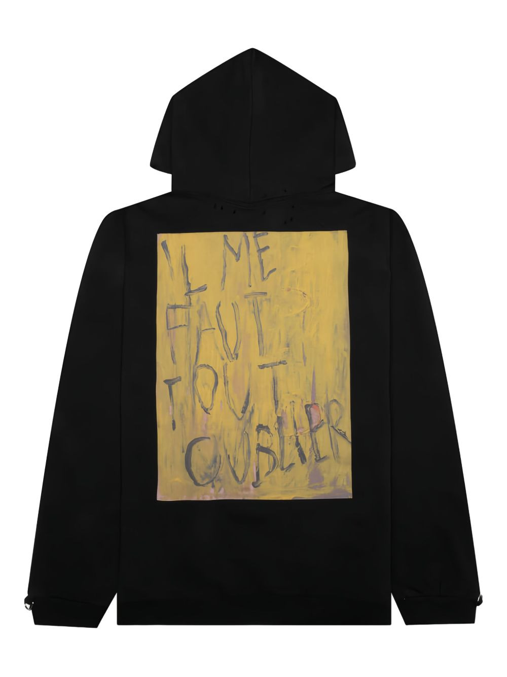 washed distressed hoodie - 2