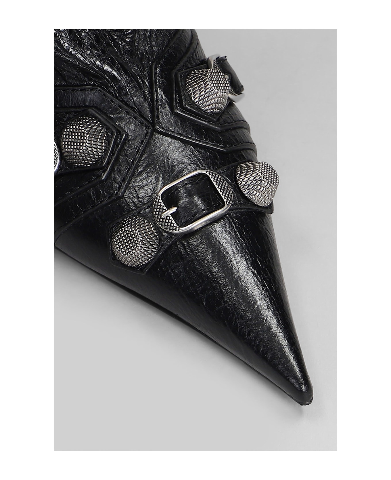 Cagole Wide Boot L50 Low Heels Boots In Black Leather - 5
