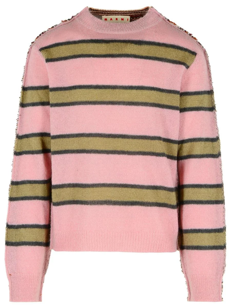 Marni Pink Mohair Blend Sweater - 1