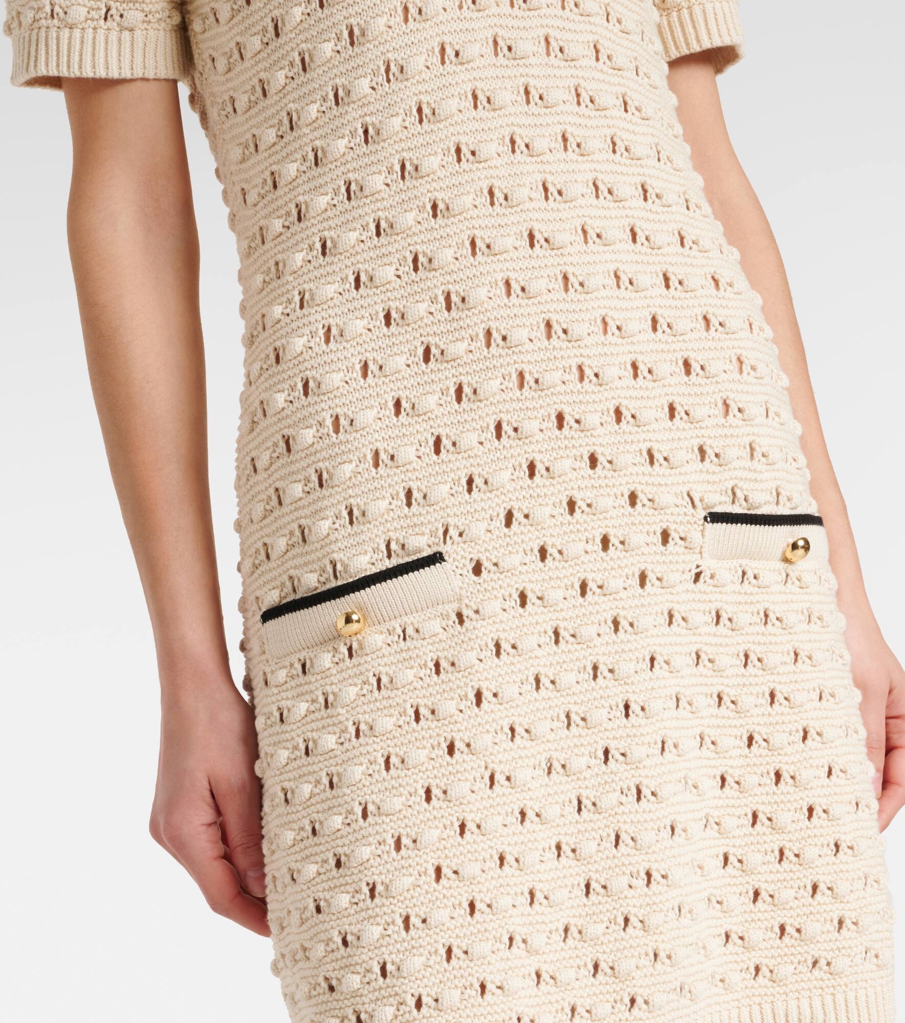 Bauble pointelle cotton polo dress - 5