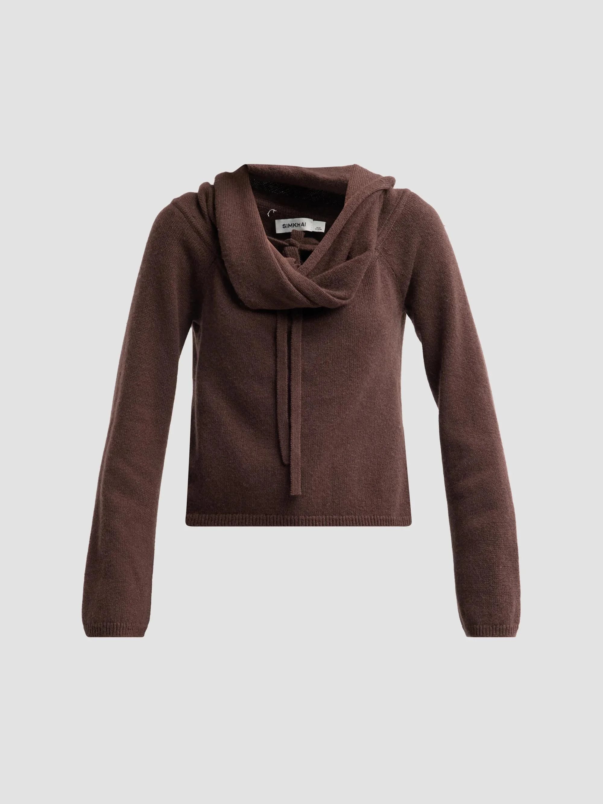 Women's Cambria Wool-Cashmere Cowlneck Top - Chocolate - 1