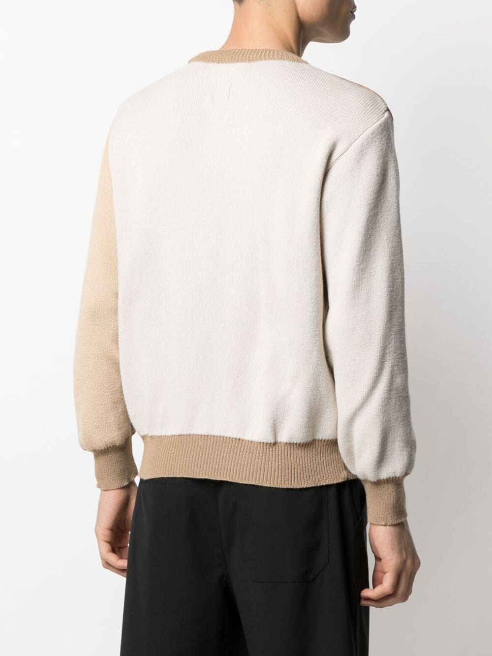 panelled crewneck jumper - 4