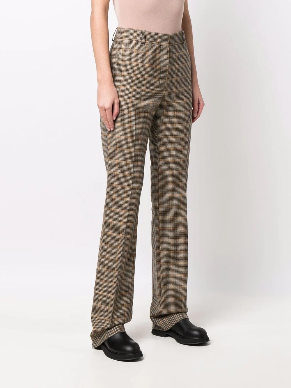 plaid-checl print trousers - 3