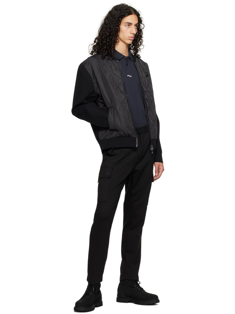 HUGO Black Pocket Cargo Pants outlook