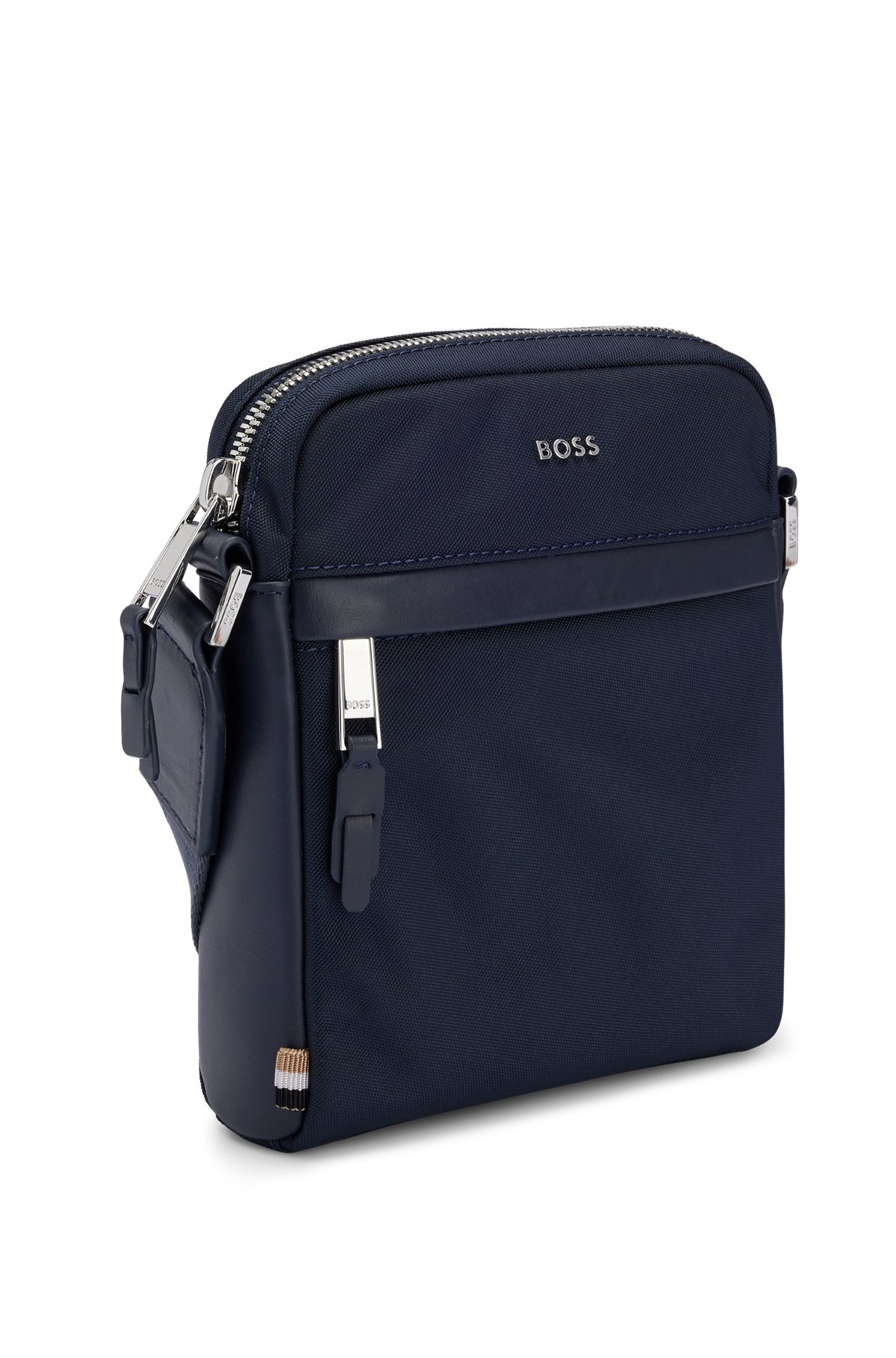 STRUCTURED-MATERIAL REPORTER BAG WITH LOGO LETTERING 5