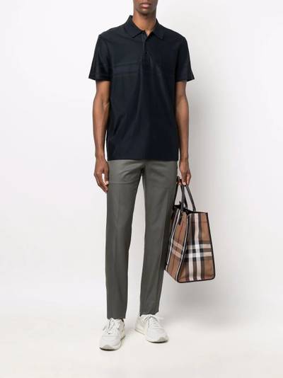 Brioni striped short-sleeve polo shirt outlook