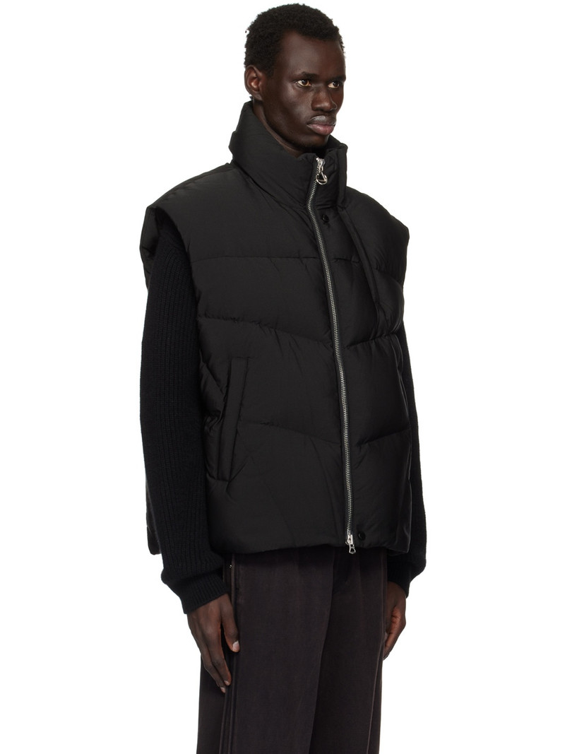 SOLID HOMME Black Detachable Sleeves Jacket outlook