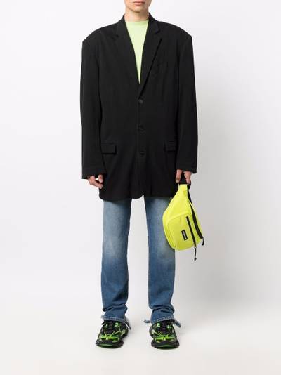 BALENCIAGA worn-out single-breasted blazer outlook