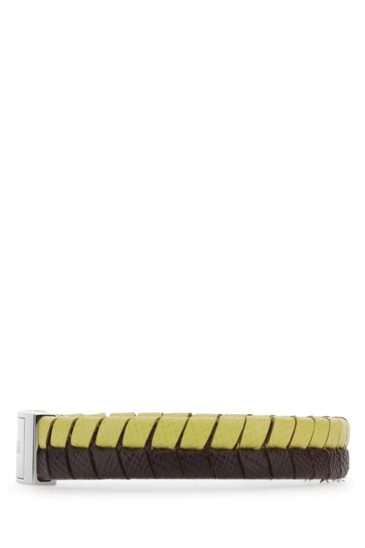 Prada Men Two-Tone Leather Bracelet - 2