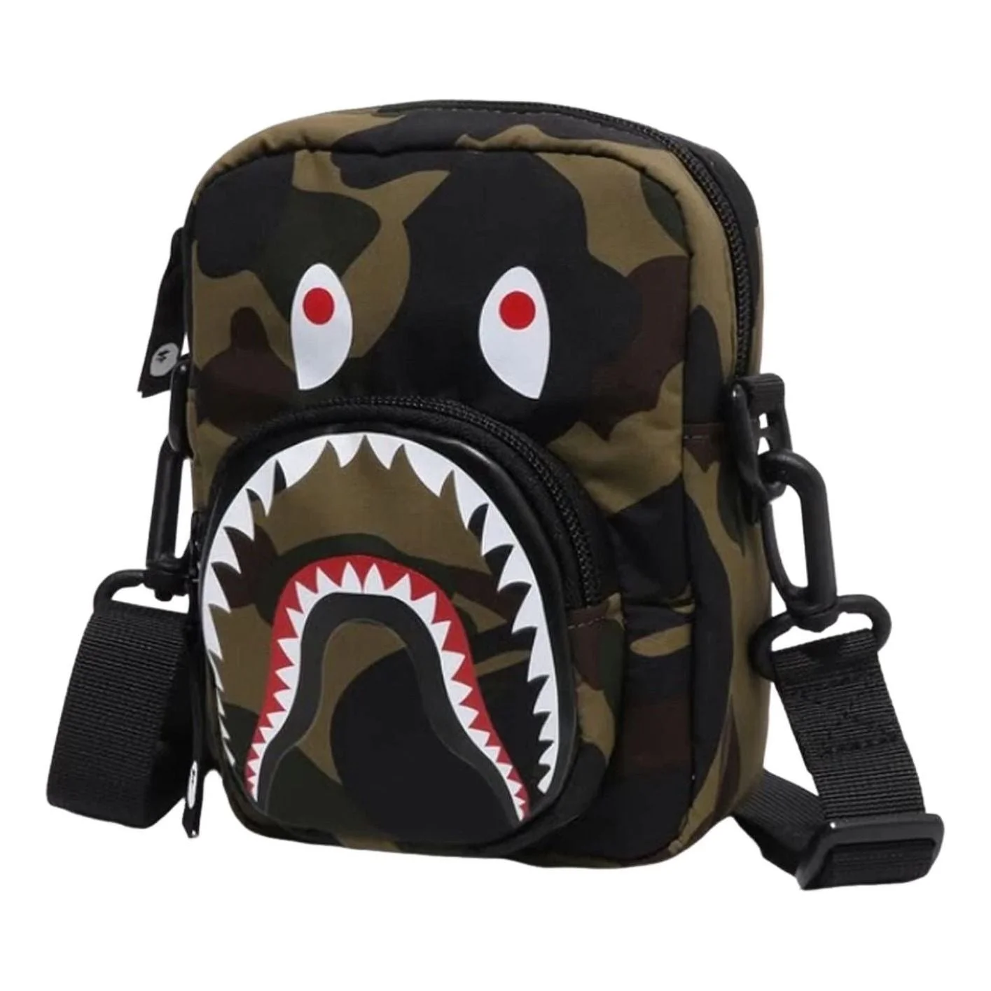 A Bathing Ape 1St Camo Shark Mini Bag 'Green' 1L30-190-021-GRN - 1