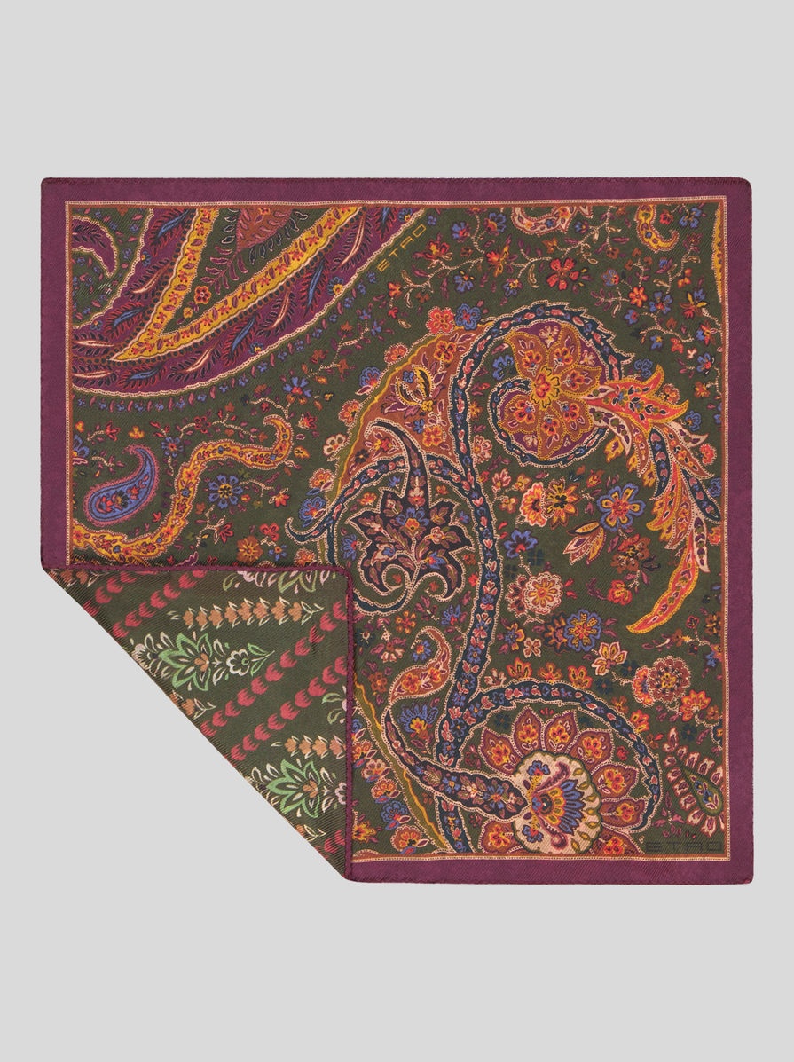 FLORAL PAISLEY POCKET SQUARE - 2