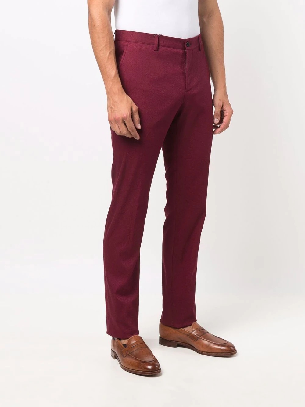 velvet straight-leg trousers - 3