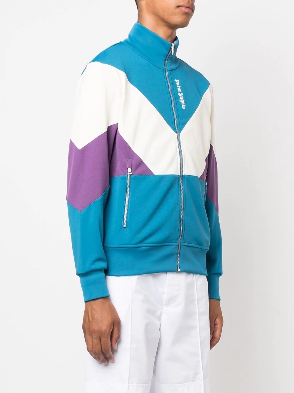colour-block track jacket - 3