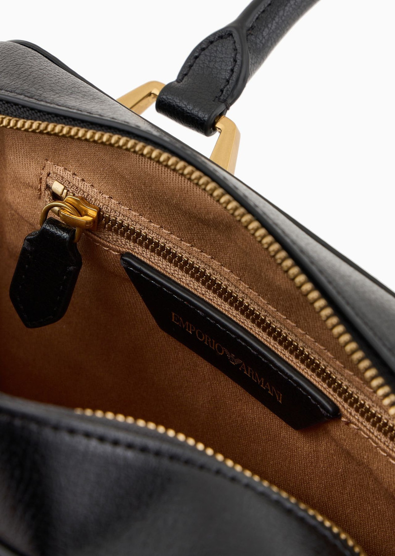 Palmelato-finish double handle Bauletto bag 4