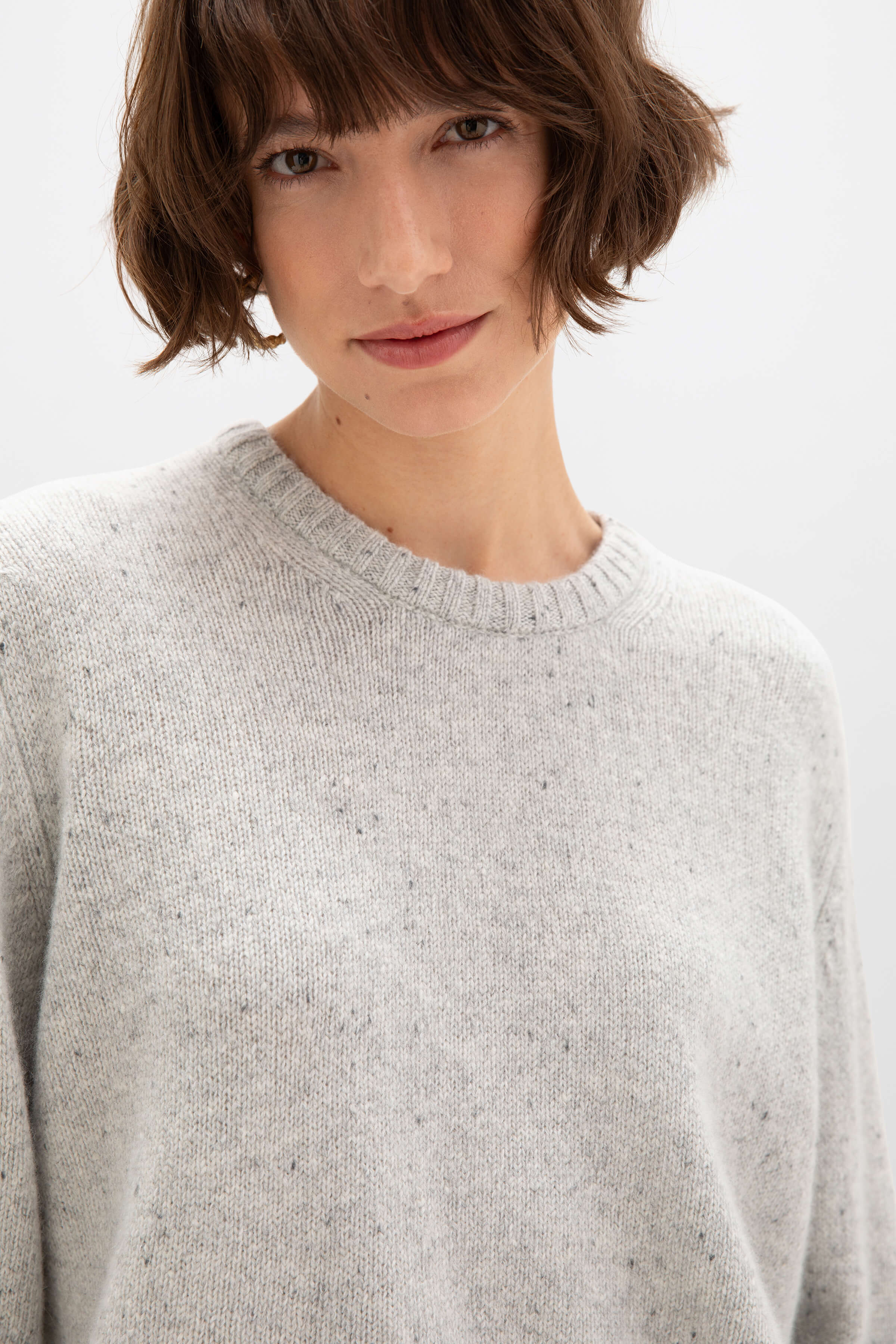 Cropped Donegal Cashmere Jumper - 2