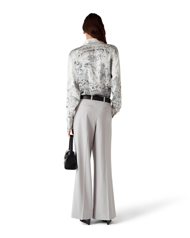 Wool Triple Pleat Tailored Trousers | Casablanca Paris 3