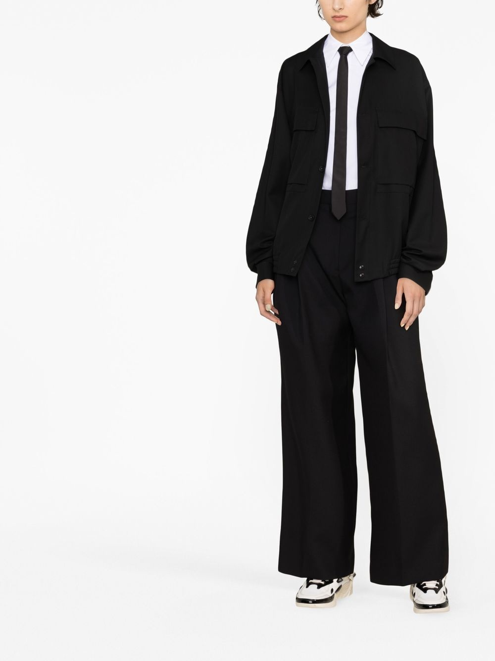 high-waisted wide-leg trousers - 2