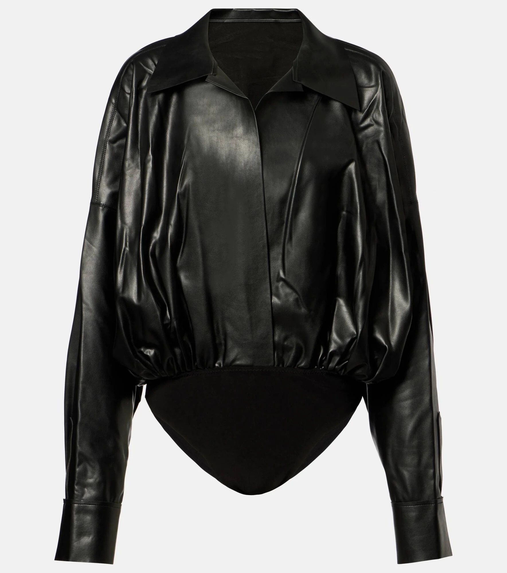 Faux leather bodysuit - 1