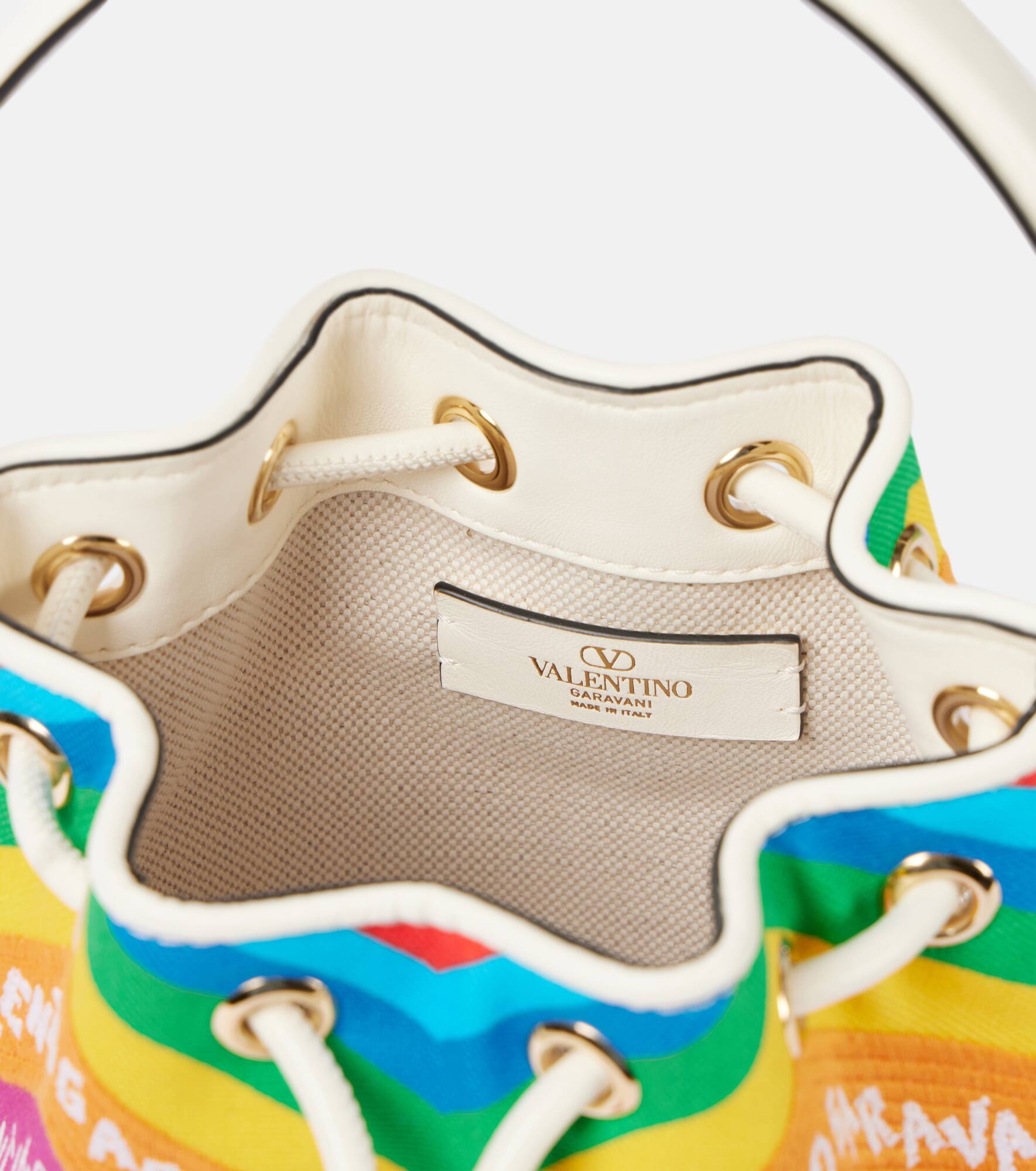 VLogo Mini canvas bucket bag - 3