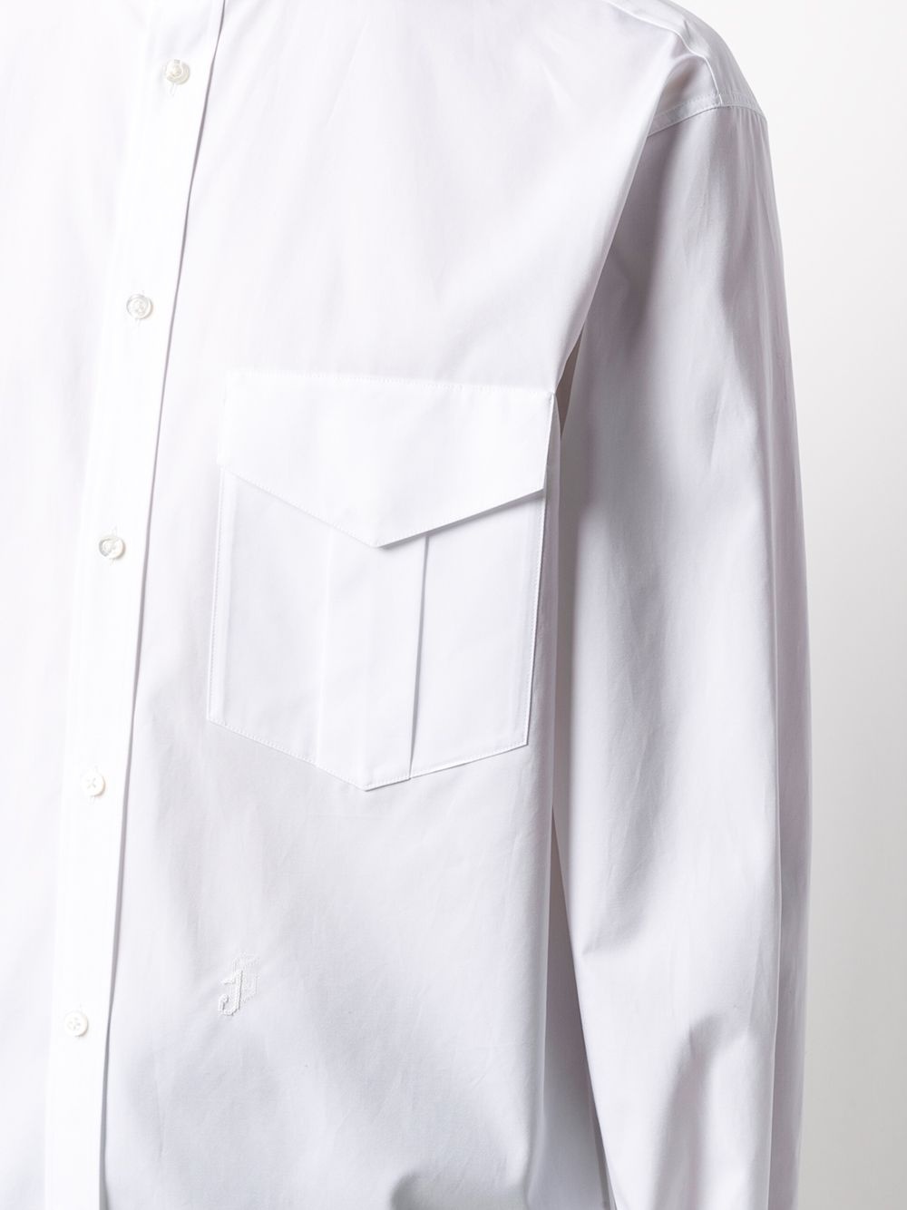 mandarin-collar cotton-poplin shirt - 5