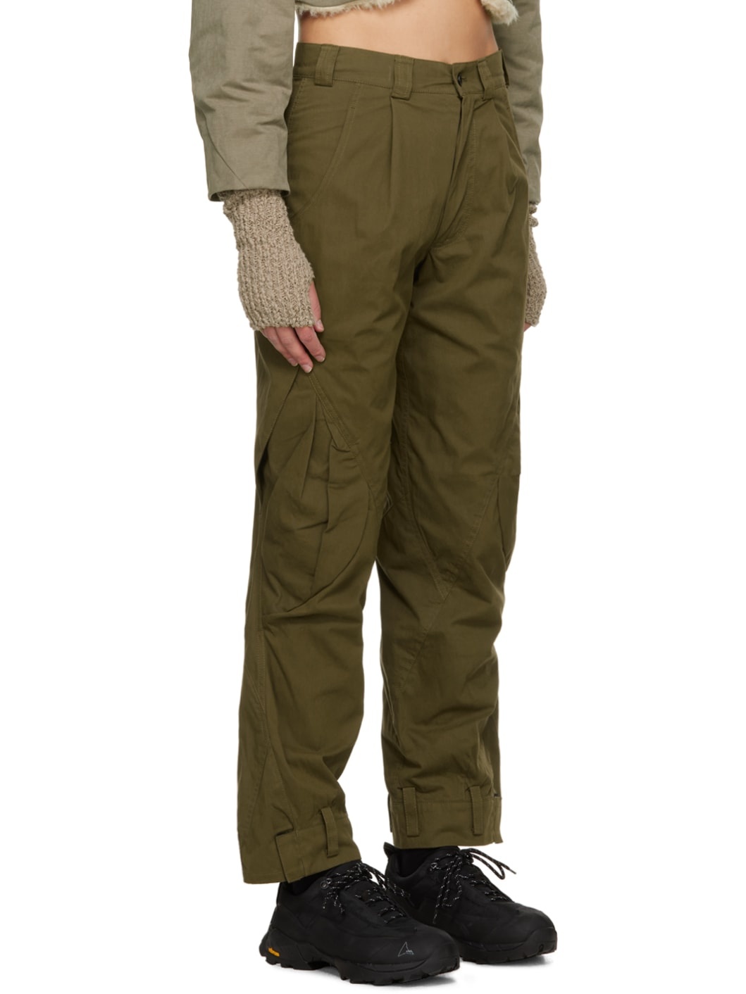 Khaki Cargo Trousers - 2