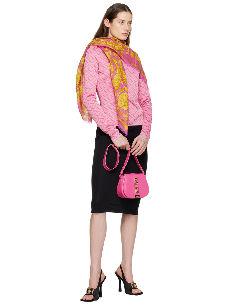 VERSACE Pink 'La Greca' Long Sleeve Crewneck outlook