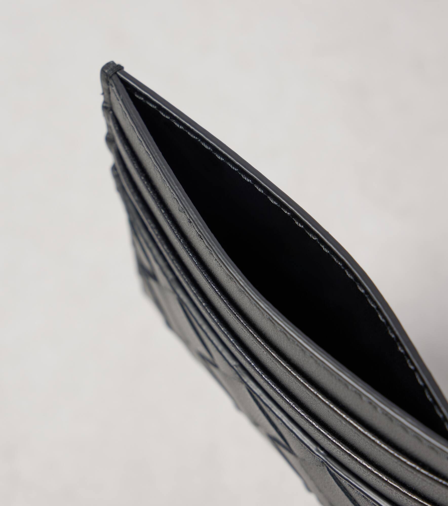 Intrecciato leather card holder - 2
